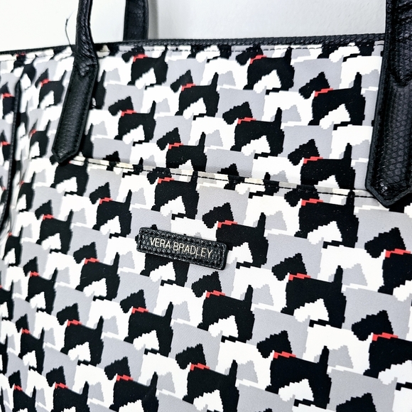 Vera Bradley scotty dog print schnauzer large tote bag - Picture 6 of 12